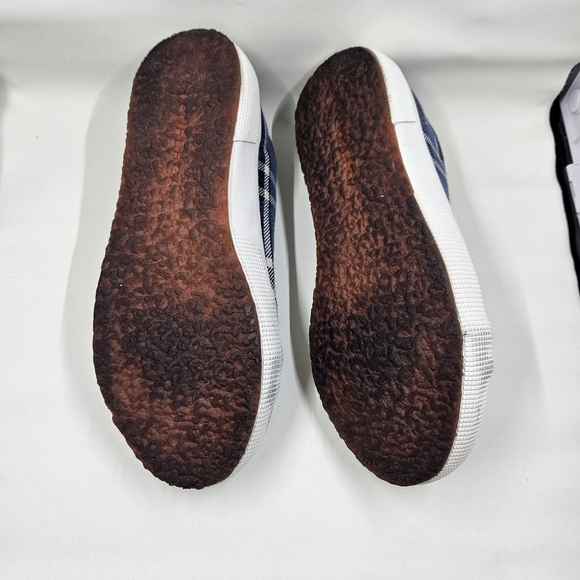 Blue Plaid Superga Sneakers, Size 36 - Picture 5 of 5